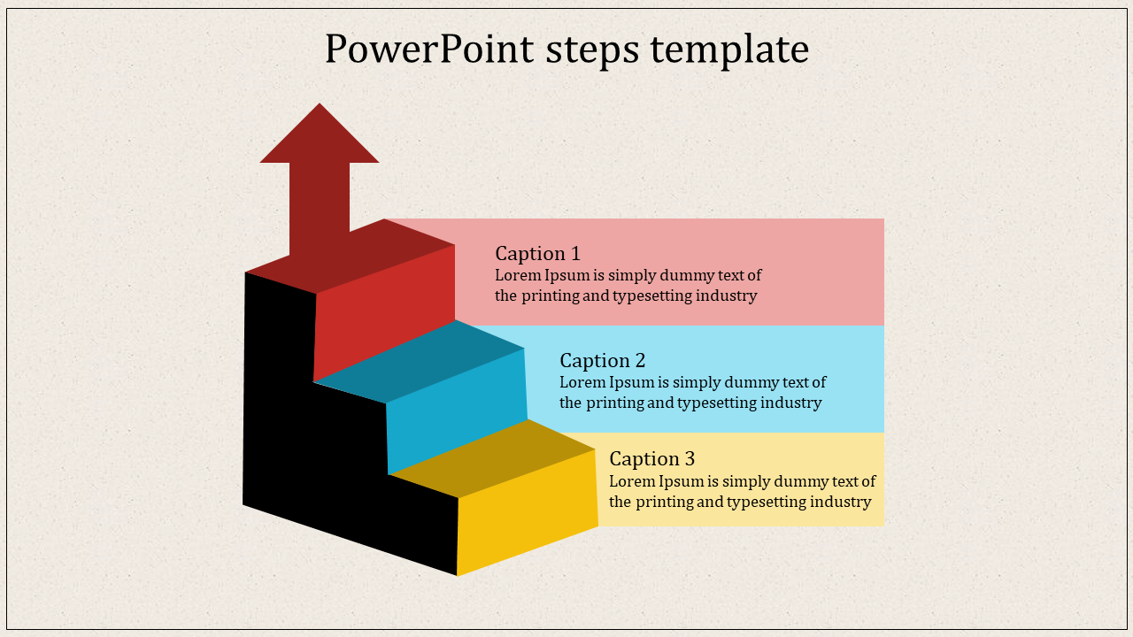 Incredible PowerPoint Steps Template Presentation-Three Node